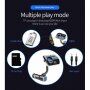 Bluetooth FM предавател за кола с два USB порта за зареждане и цветна подсветка - черен