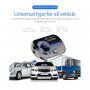 Bluetooth FM предавател за кола с два USB порта за зареждане и цветна подсветка - черен