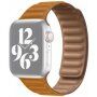 Каишка с милански дизайн за Apple Watch Ultra 49mm / 46mm / 45mm / 44mm / 42mm - цвят горчица