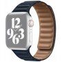 Каишка с милански дизайн за Apple Watch Ultra 49mm / 46mm / 45mm / 44mm / 42mm - тъмносин