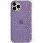 Прозрачен кейс с променливи сърчица за iPhone 13 Pro Max - лилав