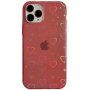 Прозрачен кейс с променливи сърчица за iPhone 13 Pro Max - червен