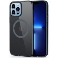 Лъскав прозрачен кейс с MagSafe за iPhone 13 Pro Max - черен