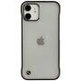 Защитен матов прозрачен кейс за iPhone 12 - черен