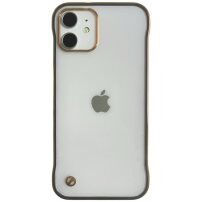Защитен матов прозрачен кейс за iPhone 12 mini - златен