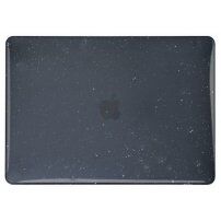 Лъскав прозрачен кейс с пайети за MacBook Pro 13" (A1706 / A1708 / A1989 / A2159) - черен