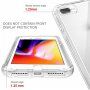 Удароустойчив двуцветен прозрачен калъф за iPhone 7 Plus / 8 Plus - черно