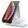Bestand стойка с Qi безжично зареждане за iPhone / AirPods - сребърен