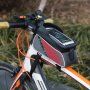 WHEEL UP водоустойчива чанта за колело с джоб за iPhone - червена
