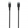 Wiwu сплетен кабел за зареждане и пренос на данни USB-C / Lightning за iPhone / iPad / iPod / AirPods - 3 m - черен