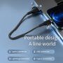 Wiwu сплетен кабел за зареждане и пренос на данни USB-C / Lightning за iPhone / iPad / iPod / AirPods - 3 m - черен