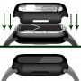 Матов защитен калъф със закалено стъкло за Apple Watch 45mm - черно