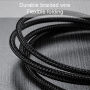 BENKS USB кабел с lightning male / female коенктори за зареждане и едновременно слушане на музика за Apple iPhone - 25cm - розово златен