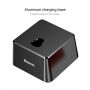 BASEUS алуминиева стойка за зареждане за Apple iPhone - черен
