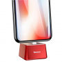 BASEUS алуминиева стойка за зареждане за Apple iPhone - червен