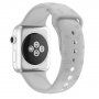 Силиконова каишка с отпечатъци за Apple Watch 42mm / 41mm / 40mm / 38mm - сив