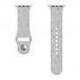 Силиконова каишка с отпечатъци за Apple Watch 42mm / 41mm / 40mm / 38mm - сив