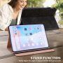 Калъф от PU кожа със стойка и място за карти за iPad mini 1 / 2 / 3 / 4 / 5 - черно