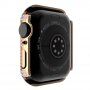 Калъф с камъчета със закалено стъкло за Apple Watch 42mm - златно розово