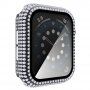 Калъф с камъчета със закалено стъкло за Apple Watch 40mm - прозрачно
