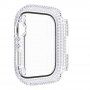Калъф с камъчета със закалено стъкло за Apple Watch 45mm - прозрачно