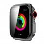 Прозрачен калъф със закалено стъкло за Apple Watch 42mm - сиво