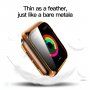 Прозрачен калъф със закалено стъкло за Apple Watch 40mm - оранжево
