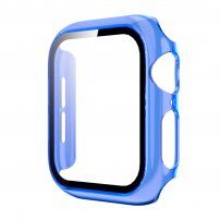 Прозрачен калъф със закалено стъкло за Apple Watch 40mm - синьо