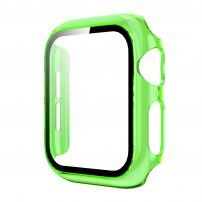 Прозрачен калъф със закалено стъкло за Apple Watch 40mm - неонено зелен