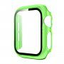 Прозрачен калъф със закалено стъкло за Apple Watch 44mm - неонено зелен