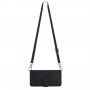 Флип калъф с каишка стил crossbody за iPhone 13 Pro Max - черно