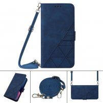 Флип калъф с каишка стил crossbody за iPhone 7 / 8 / SE (2020/2022) - синьо