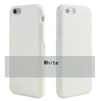Гладък калъф от мека пластмаса за Apple iPhone 6 / 6S - бял