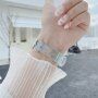 Прозрачна каишка с пайети за Apple Watch 42mm / 41mm / 40mm / 38mm - зелен
