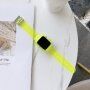 Калъф c прозрачна каишка за Apple Watch 41mm / 40mm / 38mm - неоново жълт