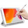 Калъф с блестяща задна страна и място за Apple Pencil за iPad 10,2" (2019-2021) - розов мрамор