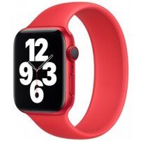 Силиконова каишка за Apple Watch 42mm / 41mm / 40mm / 38mm - L - червен