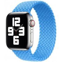 Сплетена найлонова каишка за Apple Watch Ultra 49mm / 46mm / 45mm / 44mm / 42mm - M - небесно син