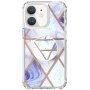 Защитен кейс мраморна мозайка със стойка за iPhone 11 - цвят лавандула