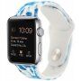 Силиконова каишка с модел батик за Apple Watch Ultra 49mm / 46mm / 45mm / 44mm / 42mm - син