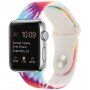 Силиконова каишка с модел батик за Apple Watch Ultra 49mm / 46mm / 45mm / 44mm / 42mm - дъга