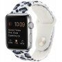 Силиконова каишка с мотив гепард за Apple Watch Ultra 49mm / 46mm / 45mm / 44mm / 42mm - сив