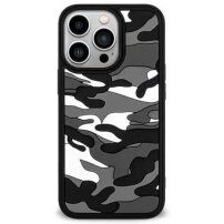 Защитен кейс с мотив маскировка за iPhone 13 Pro - сив