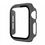 Прозрачен калъф със закалено стъкло за Apple Watch 44mm - сиво
