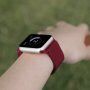 Метална каишка с милански дизайн за Apple Watch Ultra 49mm / 46mm / 45mm / 44mm / 42mm - винено червен