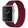 Метална каишка с милански дизайн за Apple Watch Ultra 49mm / 46mm / 45mm / 44mm / 42mm - винено червен