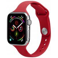 Тънка силиконова каишка за Apple Watch 42mm / 41mm / 40mm / 38mm - червен