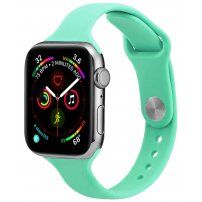 Тънка силиконова каишка за Apple Watch 42mm / 41mm / 40mm / 38mm - смарагдова