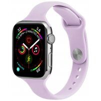 Тънка силиконова каишка за Apple Watch 42mm / 41mm / 40mm / 38mm - люляков