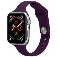 Тънка силиконова каишка за Apple Watch 42mm / 41mm / 40mm / 38mm - лилав